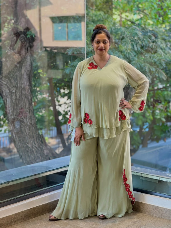 Pista Green Palazzo Set