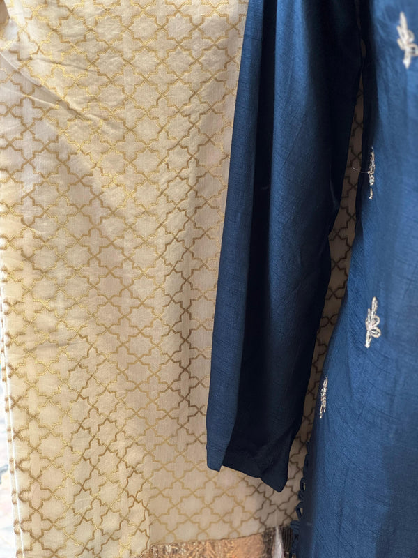 Blue Dupatta Set