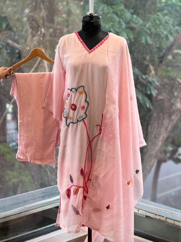 Light Pink Dupatta Set
