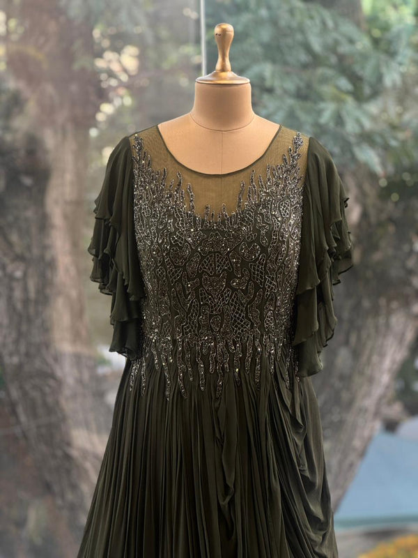 Green Cocktail Gown