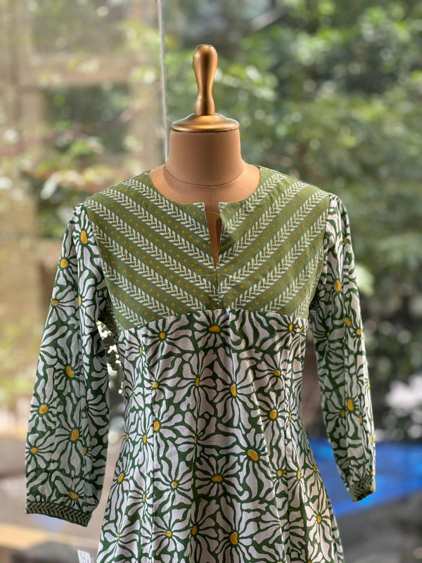 Green Floral Tunic