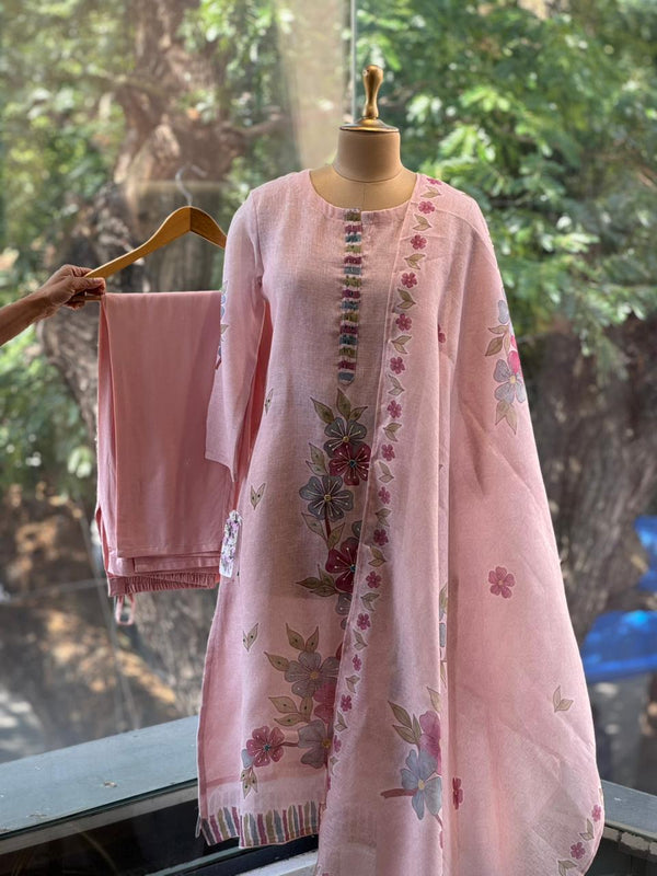 Pink Digital Print Suit
