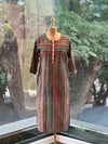 Pure Cotton Striped Kurta with Embroidery