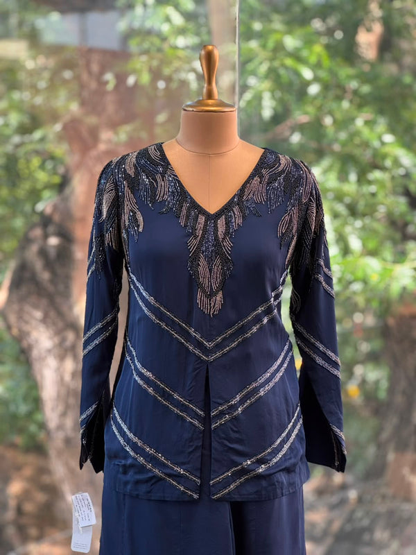 Navy Blue Palazzo set