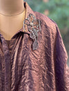 Purplish Glass Tissue Cowl Tunic