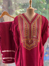 Maroon Kaftan Set