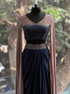 Blue Shaded Cape Set