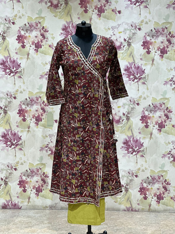 Maroon Angarakha Style Co Ord