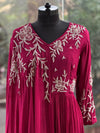 Purple Handwork Gown