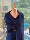 Navy Blue Crush Skirt Set