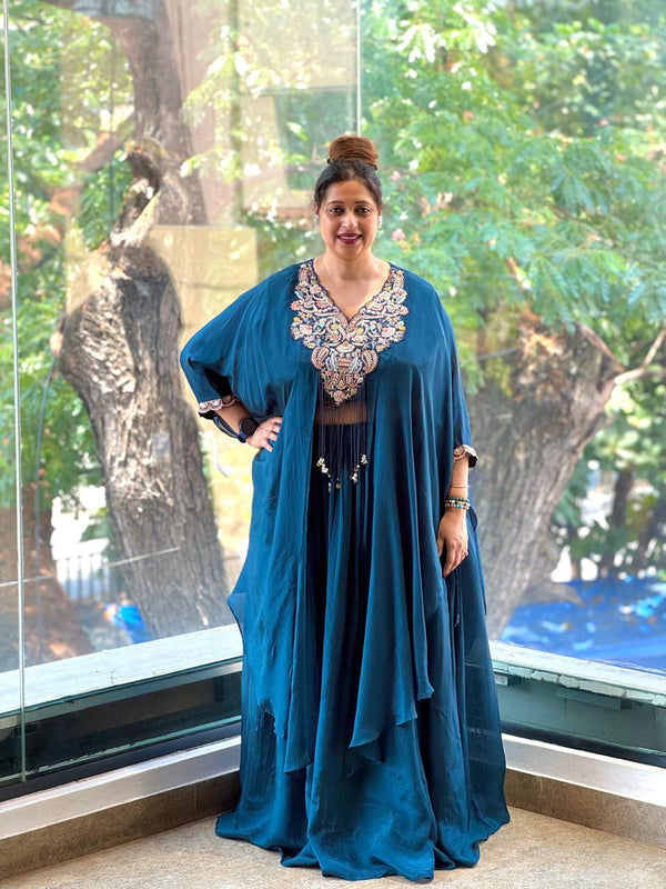 Blue Skirt Set
