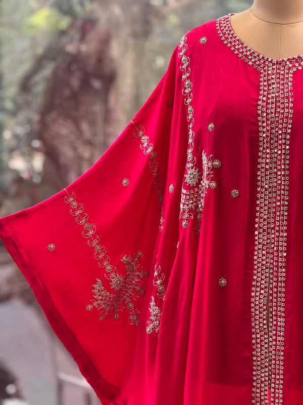 Tomato Red Kaftan Set