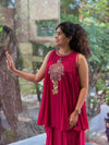 Maroon Skirt Set