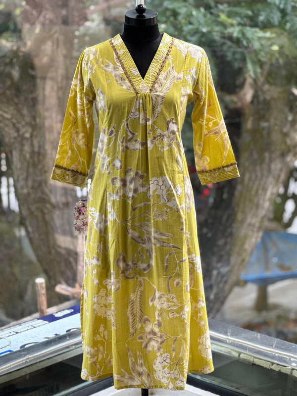 Yellow Floral Tunic