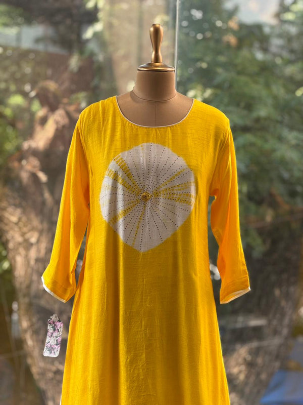 Yellow Tye Dye Tunic
