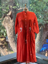 Rust Mul Chanderi Dupatta Set