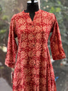 Maroon Mud Print Tunic