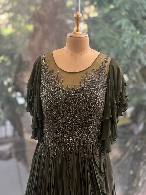 Green Cocktail Gown