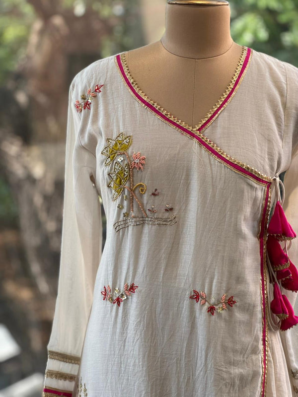 White Anghrakha Suit