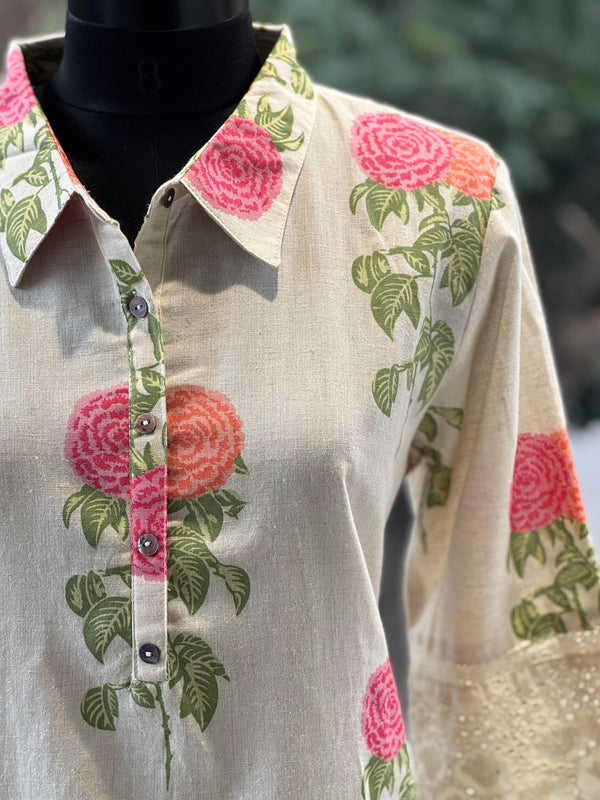 Pink/Orange Floral Tunic