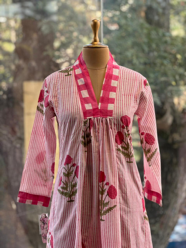 Pink Floral Block Print Co Ord