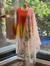 Orange Chanderi Silk Shaded Suit
