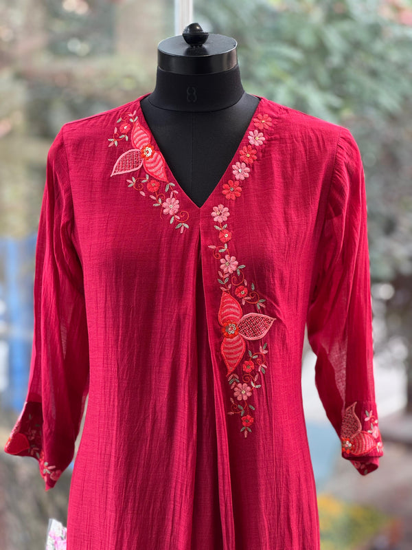 Maroon Mul Suit
