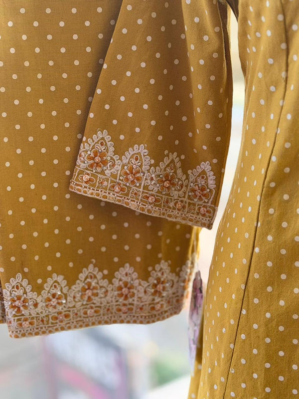 Yellow Dotted Co Ord