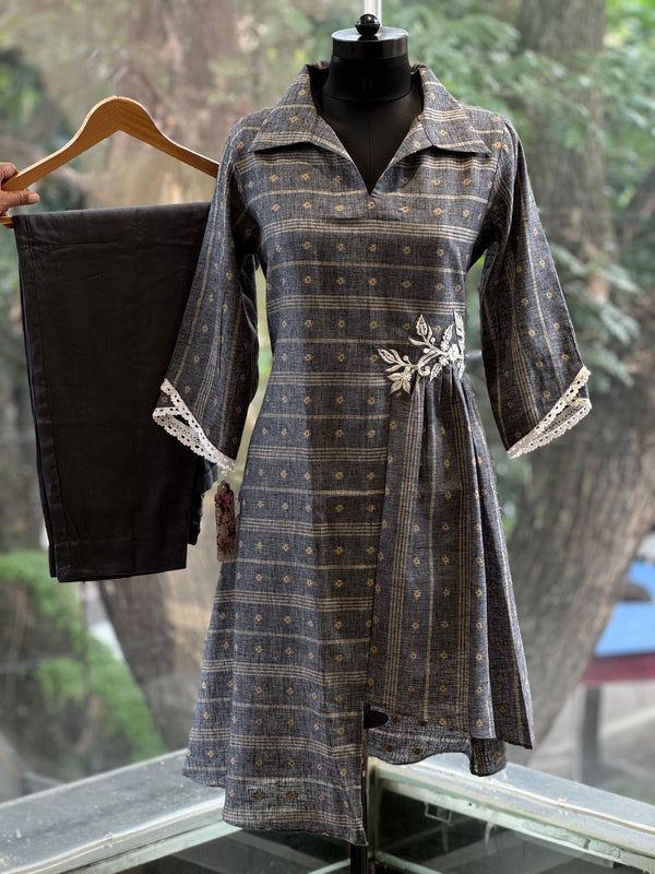 Grey Handloom Co Ord