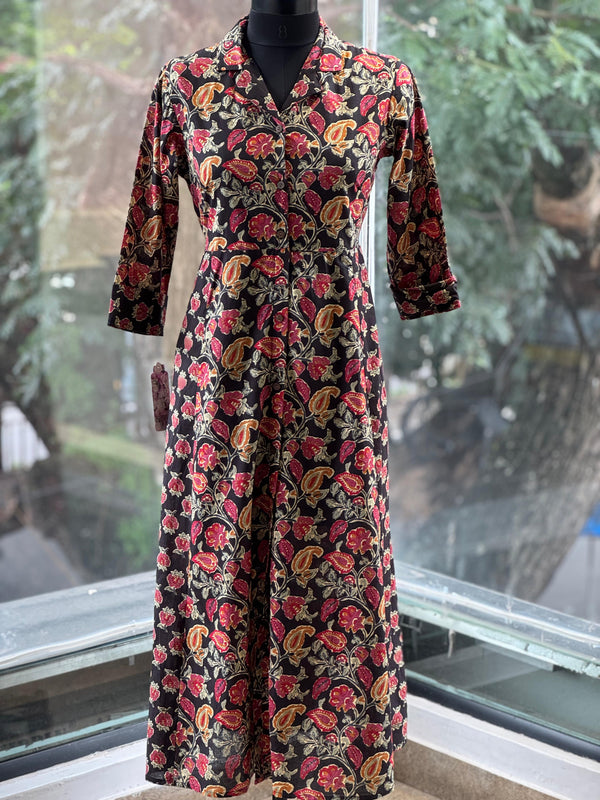 Black Floral A-Line Tunic