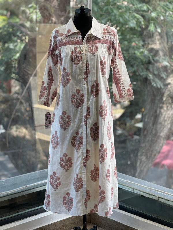 Brown Block Printed Tunic