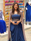 Blue Shaded Cape Set