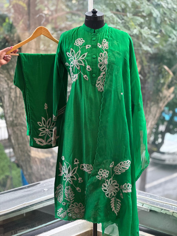 Green Cut Work Suit