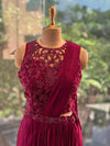 Maroon Intricate Work Drape