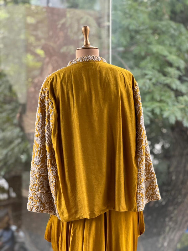 Mustard Stylish Jacket Set