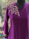 Purple Embroidered Suit