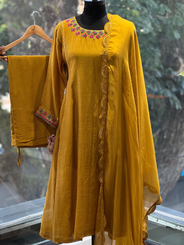 Yellow Embroidered Suit Set