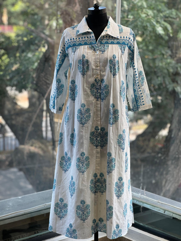 Blue Hand Block Printed Tunic