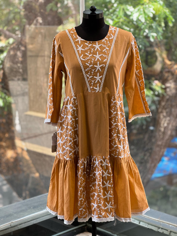 Yellow Embroidered Tunic