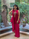 Maroon Skirt Set