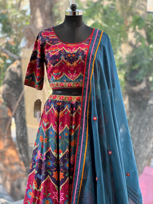 Multi Printed Lehenga