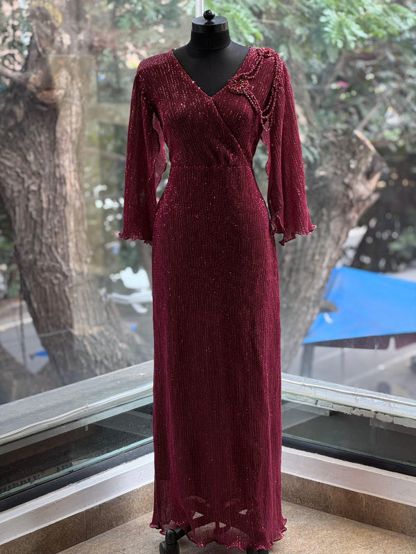 Maroon Shimmer Tunic