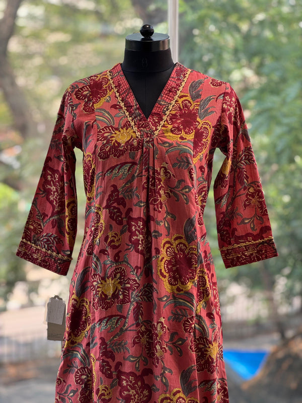Peach Floral Tunic