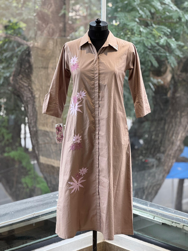 Light Brown Patch Work Tunic