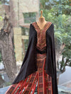 Black Cape Style Palazzo Set