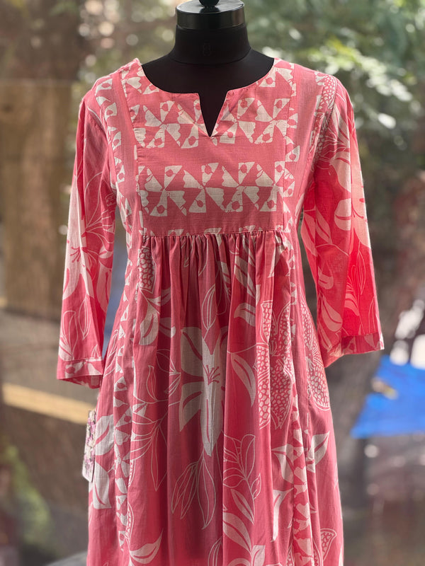 Pink Block Print Tunic
