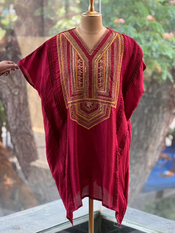 Maroon Kaftan Set