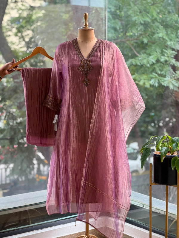 Purple Pure Glass Tissue Suit