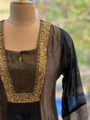 Black Tissue Panel Dupatta Set