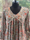 Green Printed Alia Cut Tunic